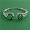 American Diamond Openable kada with Rhodium Plating