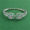 American Diamond Openable kada with Rhodium Plating