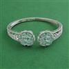 American Diamond Openable kada with Rhodium Plating