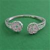 American Diamond Openable kada with Rhodium Plating