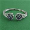 American Diamond Openable kada with Rhodium Plating