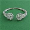 American Diamond Openable kada with Rhodium Plating
