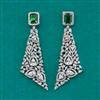 American Diamond Classic Earring with Rhodium Plating