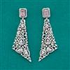 American Diamond Classic Earring with Rhodium Plating