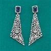 American Diamond Classic Earring with Rhodium Plating