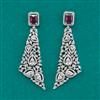 American Diamond Classic Earring with Rhodium Plating
