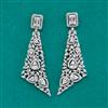 American Diamond Classic Earring with Rhodium Plating