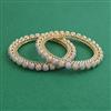 American Diamond 2 Pc Classic Bangles with 2 Tone Plating