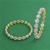 American Diamond 2 Pc Classic Bangles with 2 Tone Plating