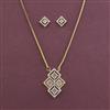 American Diamond Classic Pendant Set with 2 Tone Plating