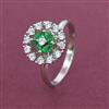 American Diamond Delicate Ring with Rhodium Plating