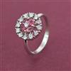 American Diamond Delicate Ring with Rhodium Plating