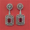 American Diamond Classic Earring with Rhodium Plating