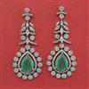 American Diamond Classic Earring with Rhodium Plating