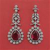 American Diamond Classic Earring with Rhodium Plating