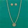 American Diamond Long Necklace with Rhodium Plating 2 Tone Plating Mehndi Plating