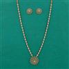American Diamond Long Necklace with Rhodium Plating 2 Tone Plating Mehndi Plating