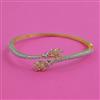 American Diamond Openable kada with Rhodium Plating 2 Tone Plating Mehndi Plating