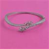 American Diamond Openable kada with Rhodium Plating 2 Tone Plating Mehndi Plating
