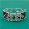 American Diamond Broad Kada with Rhodium Plating