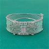 American Diamond Broad Kada with Rhodium Plating