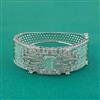 American Diamond Broad Kada with Rhodium Plating