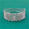 American Diamond Broad Kada with Rhodium Plating