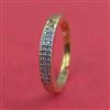 American Diamond Delicate Ring with Rhodium Plating 2 Tone Plating Mehndi Plating