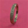 American Diamond Delicate Ring with Rhodium Plating 2 Tone Plating Mehndi Plating