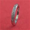 American Diamond Delicate Ring with Rhodium Plating 2 Tone Plating Mehndi Plating