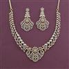 American Diamond Classic Necklace with 2 Tone Plating