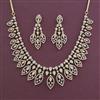 American Diamond Classic Necklace with 2 Tone Plating
