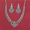 American Diamond Classic Necklace with Rhodium Plating
