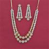 American Diamond Classic Necklace with 2 Tone Plating