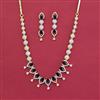 American Diamond Classic Necklace with 2 Tone Plating