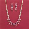 American Diamond Classic Necklace with 2 Tone Plating