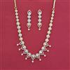 American Diamond Classic Necklace with 2 Tone Plating
