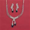 American Diamond Classic Necklace with Rhodium Plating