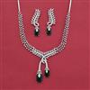 American Diamond Classic Necklace with Rhodium Plating