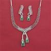 American Diamond Classic Necklace with Rhodium Plating