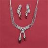 American Diamond Classic Necklace with Rhodium Plating