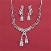 American Diamond Classic Necklace with Rhodium Plating