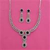 American Diamond Classic Necklace with Rhodium Plating