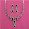 American Diamond Classic Necklace with Rhodium Plating