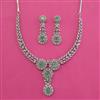 American Diamond Classic Necklace with Rhodium Plating
