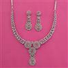 American Diamond Classic Necklace with Rhodium Plating