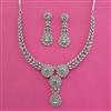 American Diamond Classic Necklace with Rhodium Plating