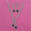 American Diamond Classic Necklace with Rhodium Plating