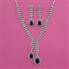 American Diamond Classic Necklace with Rhodium Plating