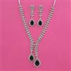 American Diamond Classic Necklace with Rhodium Plating